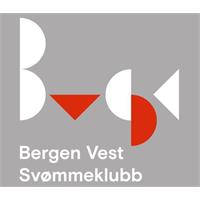Bergen Vest SK Klubblogo Hvit/Rød 6 N Transfermerke 64mm x 66mm